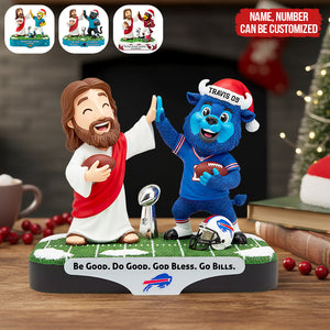 Faith & Football Personalized Acrylic Plaque Christmas Gifts For Football Lovers 02HUDT190925-Homacus