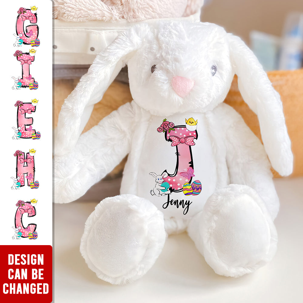 Personalized Gift For Easter Day Alphabet Stuffed Bunny 04XQMH130325-Homacus