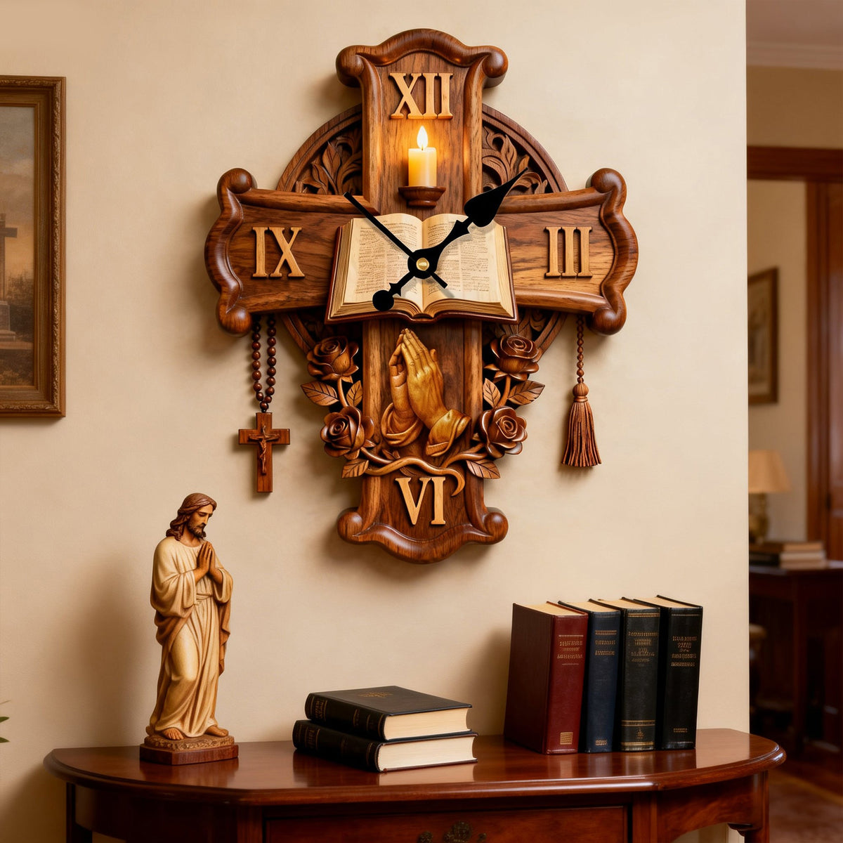 Faith Prayer Acrylic Clock – Gifts For Christians 01palu251225-Homacus