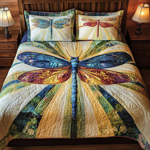 Dragonfly Vignette Quilt Bedding Set Special Line 02TGDT180125-Homacus