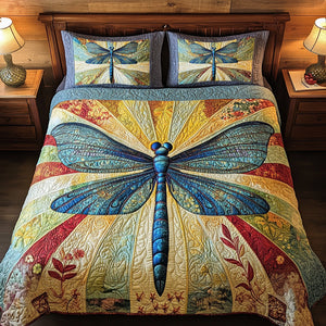 Dragonfly Vignette Quilt Bedding Set Special Line 02TGDT180125-Homacus