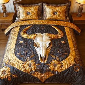 Western Cow Skull Quilt Bedding Set Special Line 04TGDT230125-Homacus