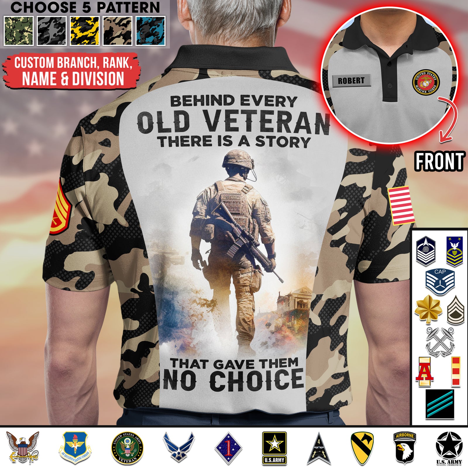 Personalized Gifts For Veteran 3D Polo Shirt 05acqn030724-Homacus