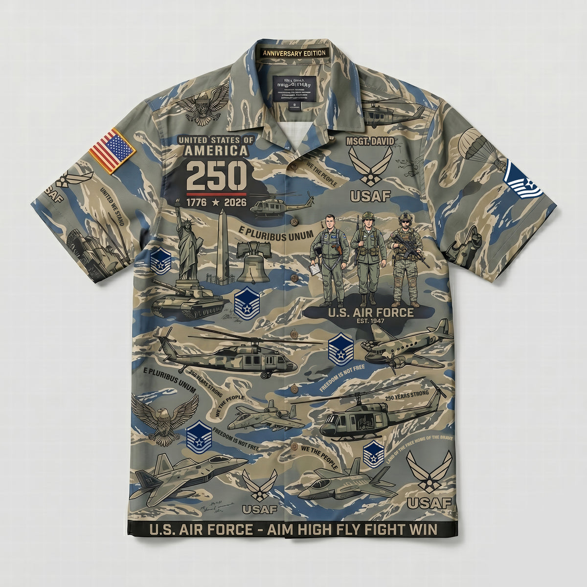 Custom Military Insignia Hawaiian Shirt - Personalized Gifts For Veteran 03QHQN030626-Homacus