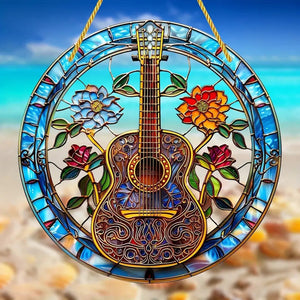 Personalized Gifts For Christmas Suncatcher Ornament 67ACQN240824 Guitarist-Homacus