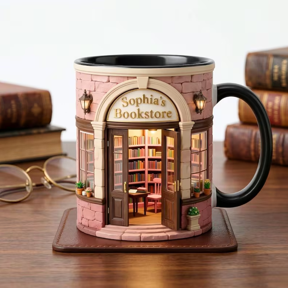 Custom Bookstore Mug - Personalized Coffee Mug - Book Lover Gifts-Homacus