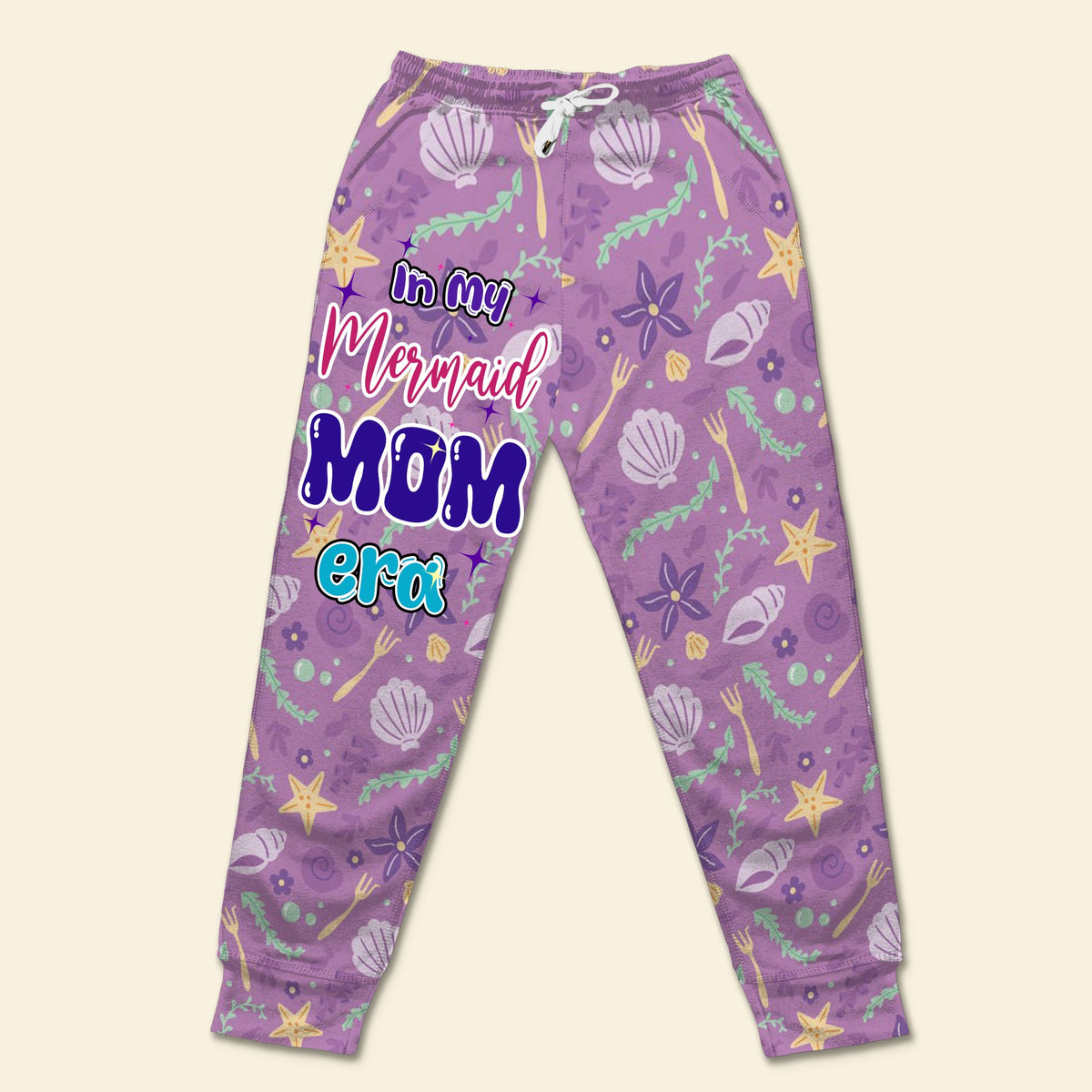 Personalized Gifts For Moms Sweatpants Mermaid Alphabet Letter 03XQLU130225-Homacus