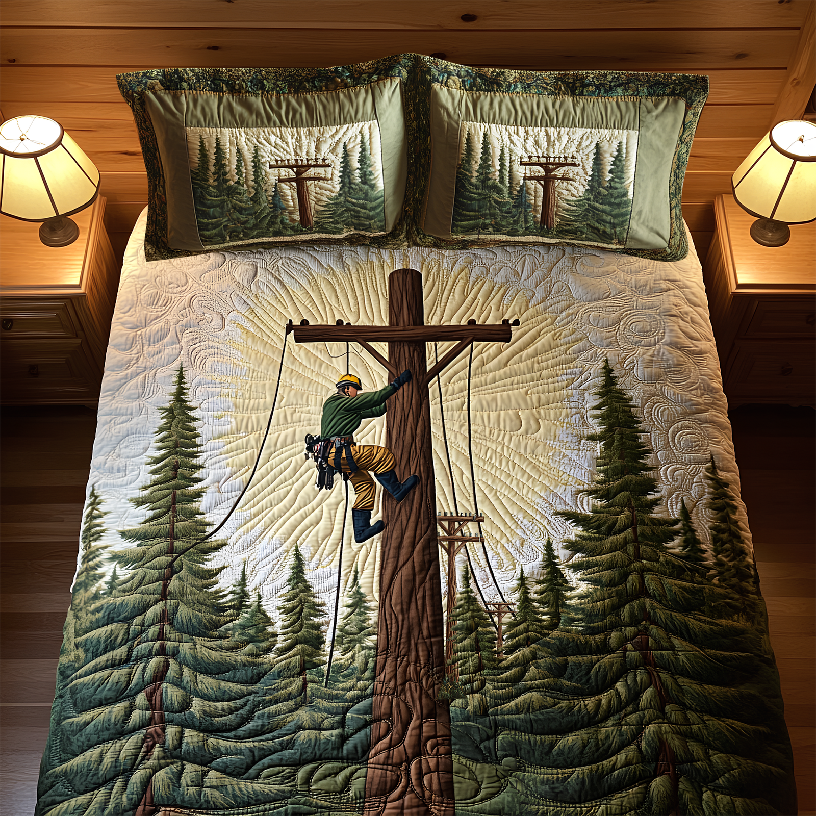 Lineman Quilt Bedding Set Special Line 05TGLU200625-Homacus