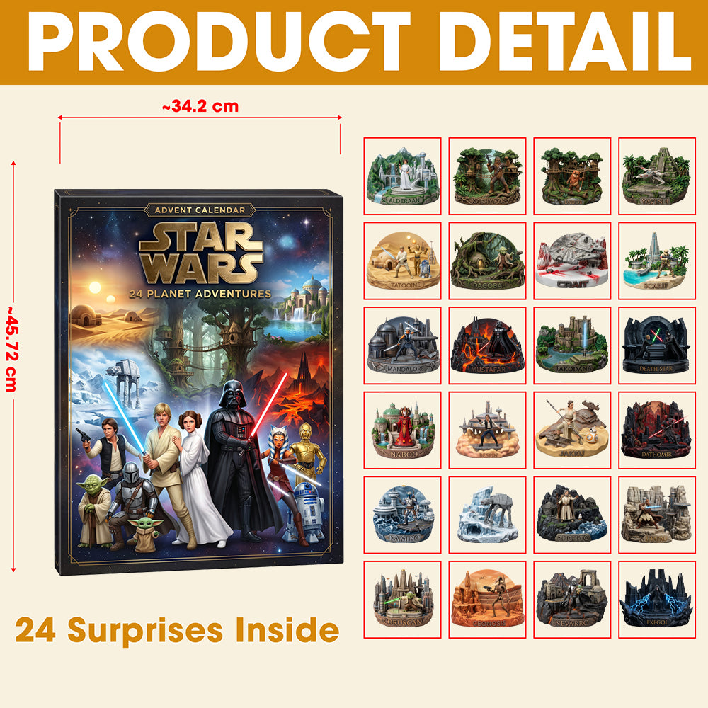 24 Planets Adventure Blind box - Personalized Gifts For Fans Christmas Advent Calendar Blind Box 02NALU261026-Homacus