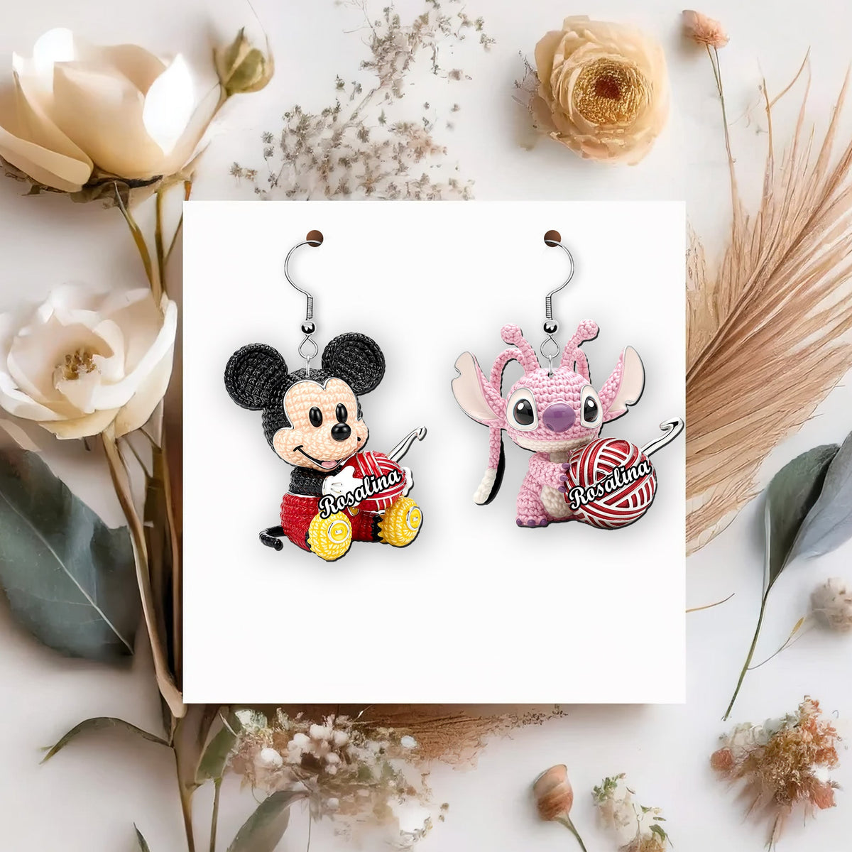 Cartoon Crochet Earrings - Personalized Gifts For Crochet Lovers 02namg140725-Homacus