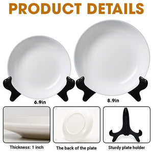 Galaxy Dad Ceramic Round Plate - Personalized Gift For Dad 051XQQN090425-Homacus