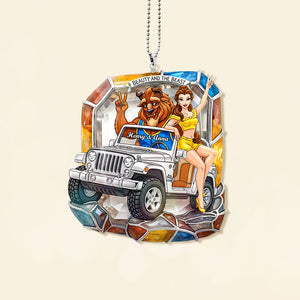 Adventurous Off-Road Couple Car Hanging Ornament, Personalized Gifts For Off-road Couple 03QHMG250725-Homacus