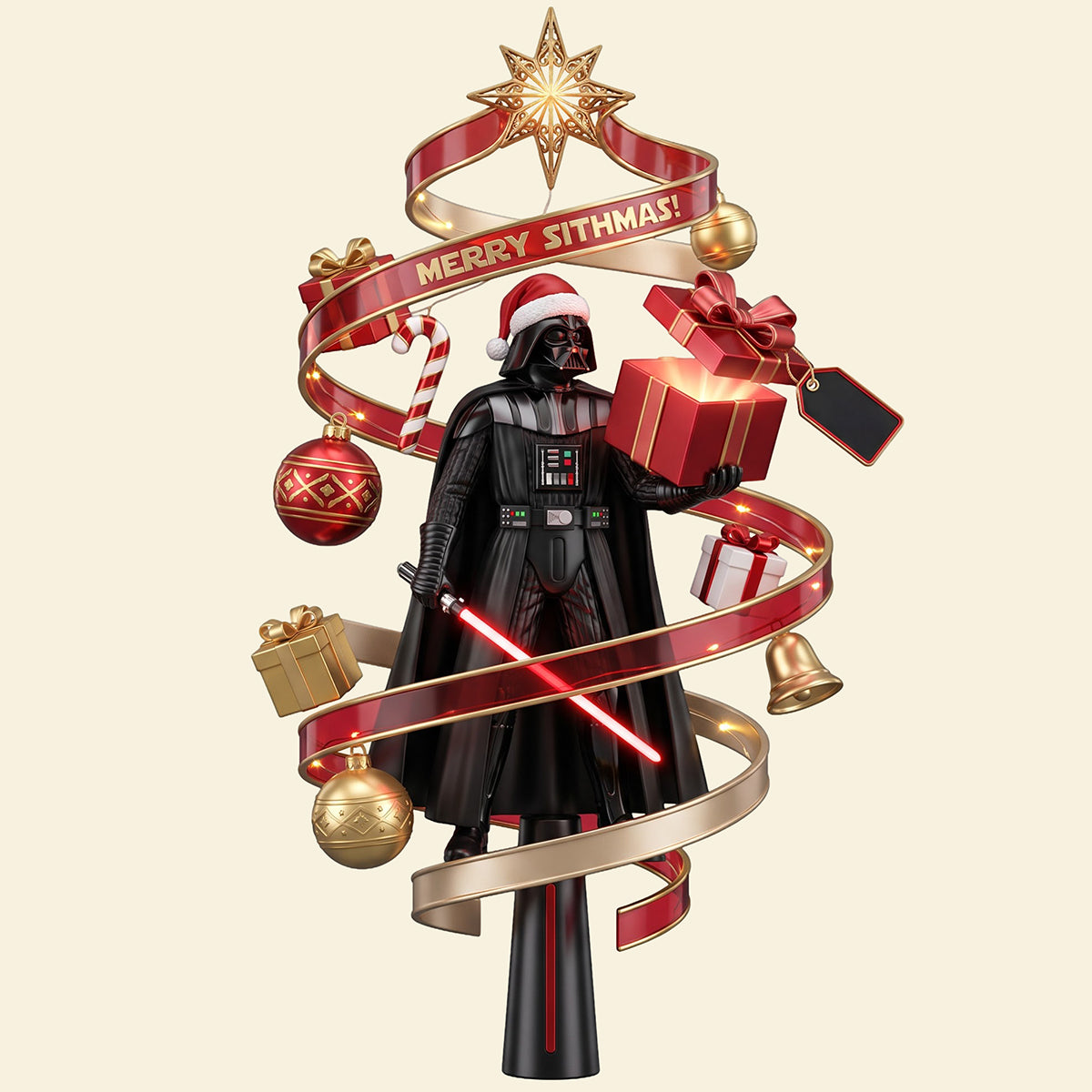 Dark Christmas Tree Topper - Personalized Gifts For Christmas 01hata110826-Homacus