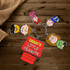 Personalized Gifts For Dad Keychain With Peanut Charms 012KAPU010424HH-Homacus