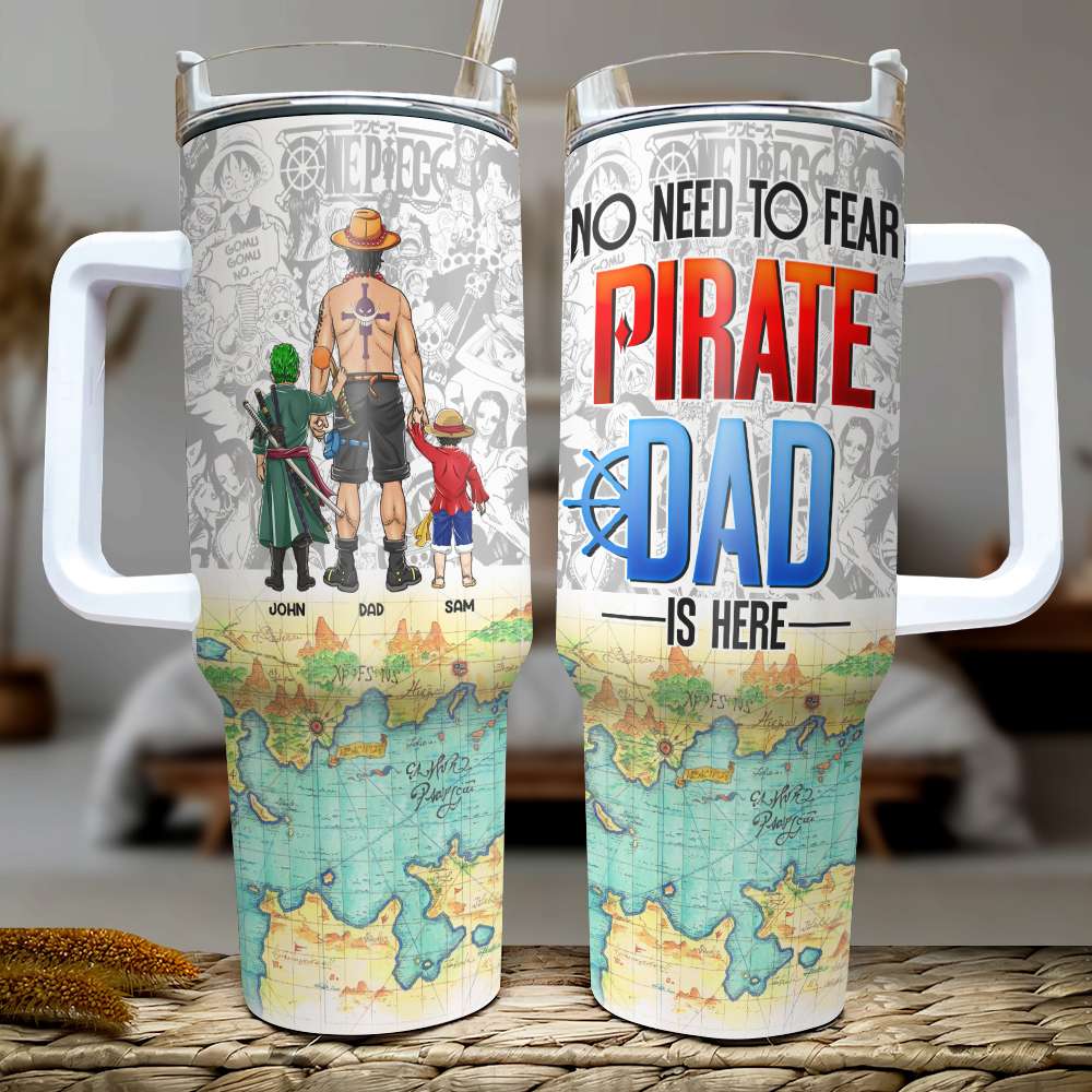 Personalized Gifts For Mom Tumbler No Need To Fear Pirate Mom Is Here 01HUMH220324PA-Homacus