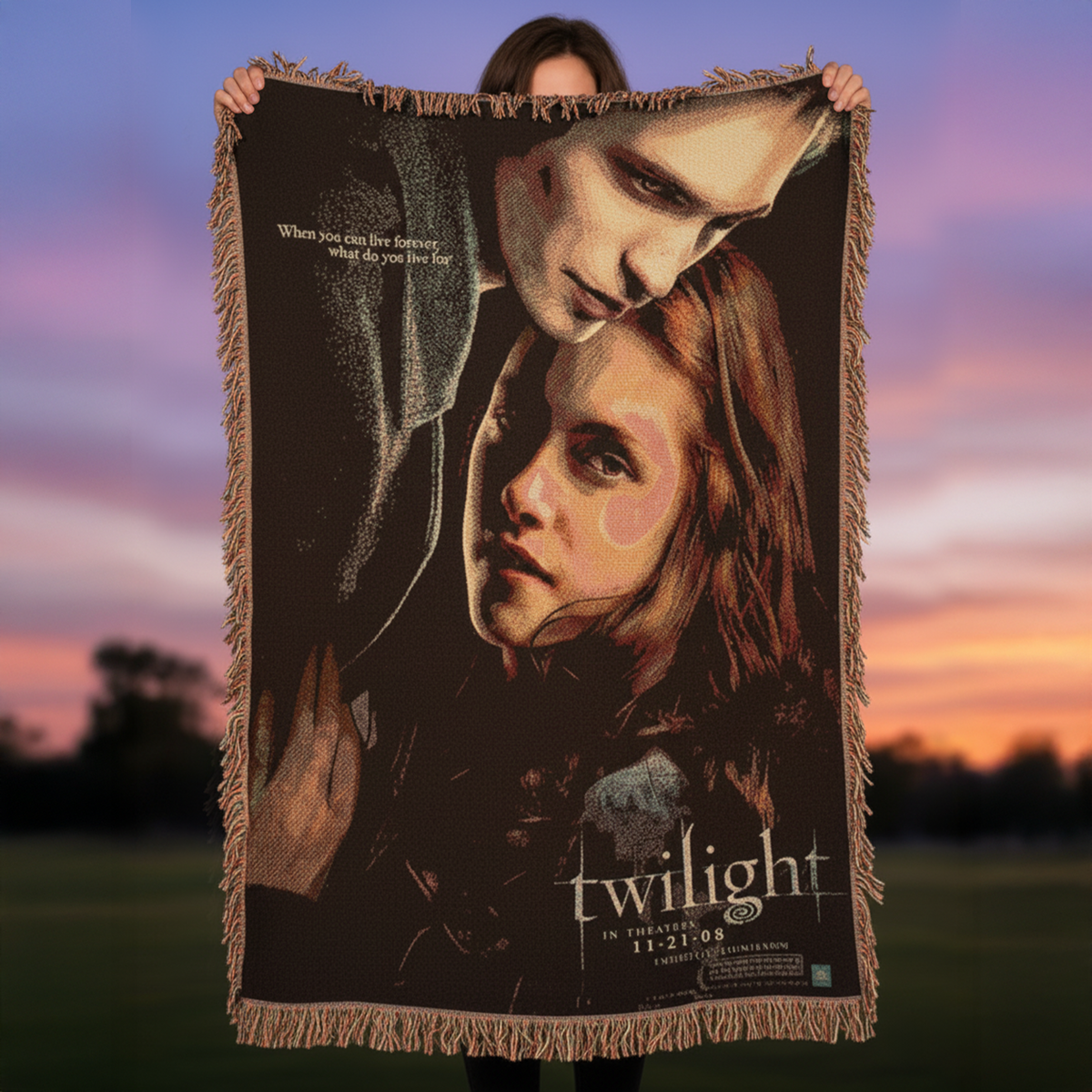 Moonlight Couples Woven Blanket - Personalized Gift For Couple 123laxx180725-Homacus