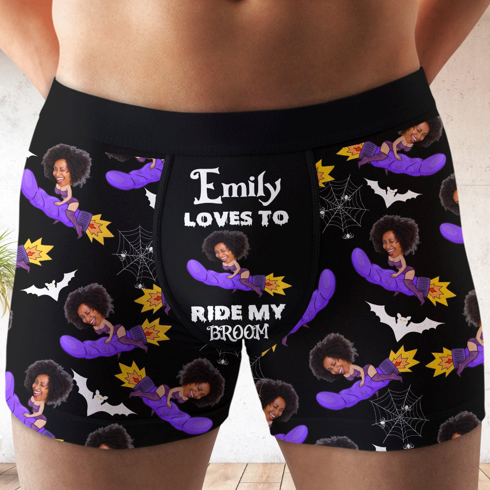 Custom Photo Gifts For Halloween Men's Boxers Loves To Ride My Broom 01xqdc050824-Homacus