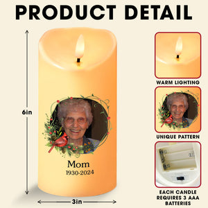 Custom Photo Memorial Gifts For Family Candle 04qnqn090125 Safe In The Arms Of Jesus-Homacus