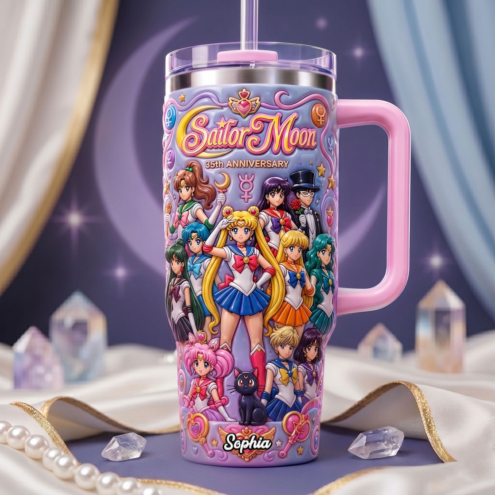 Cosmic Guardians 40oz Tumbler With Handle - Personalized Gifts 02qhti150626-Homacus