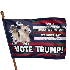 Personalized Gifts For Dog Lovers House Flag, Pawsitive Future 03KAMH110724-Homacus