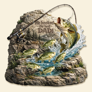 We Hooked The Best Daddy Acrylic Plaque - Personalized Gifts For Dad 02TOMG270226-Homacus