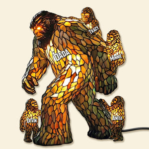 Papa Bigfoot Acrylic Light Box - Personalized Gifts For Dad 01NAMG270226-Homacus