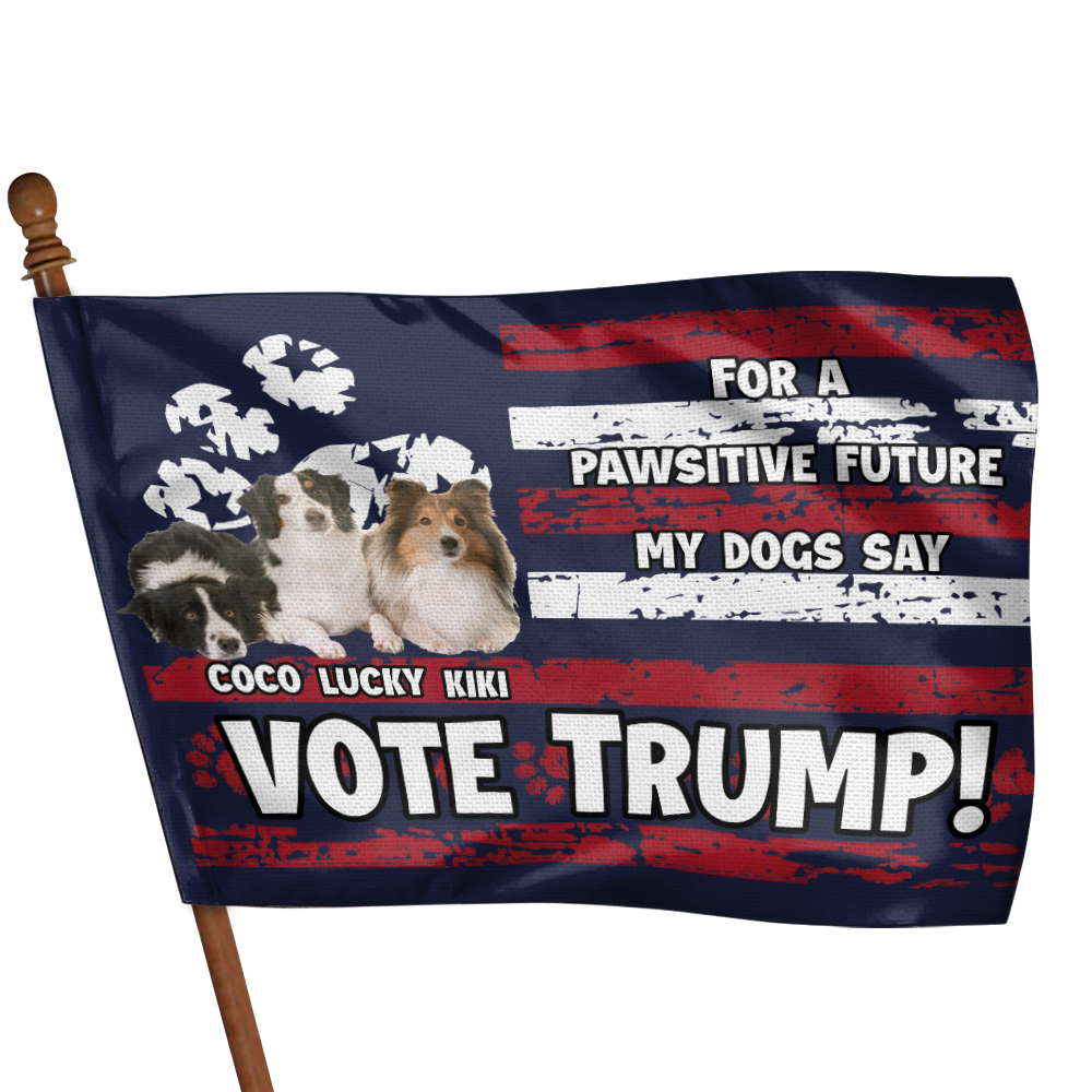 Personalized Gifts For Dog Lovers House Flag, Pawsitive Future 03KAMH110724-Homacus
