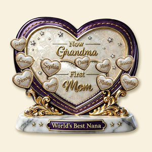 First Mom Now Grandma Acrylic Plaque - Personalized Gifts For Grandma and Mom 01tymg040326-Homacus