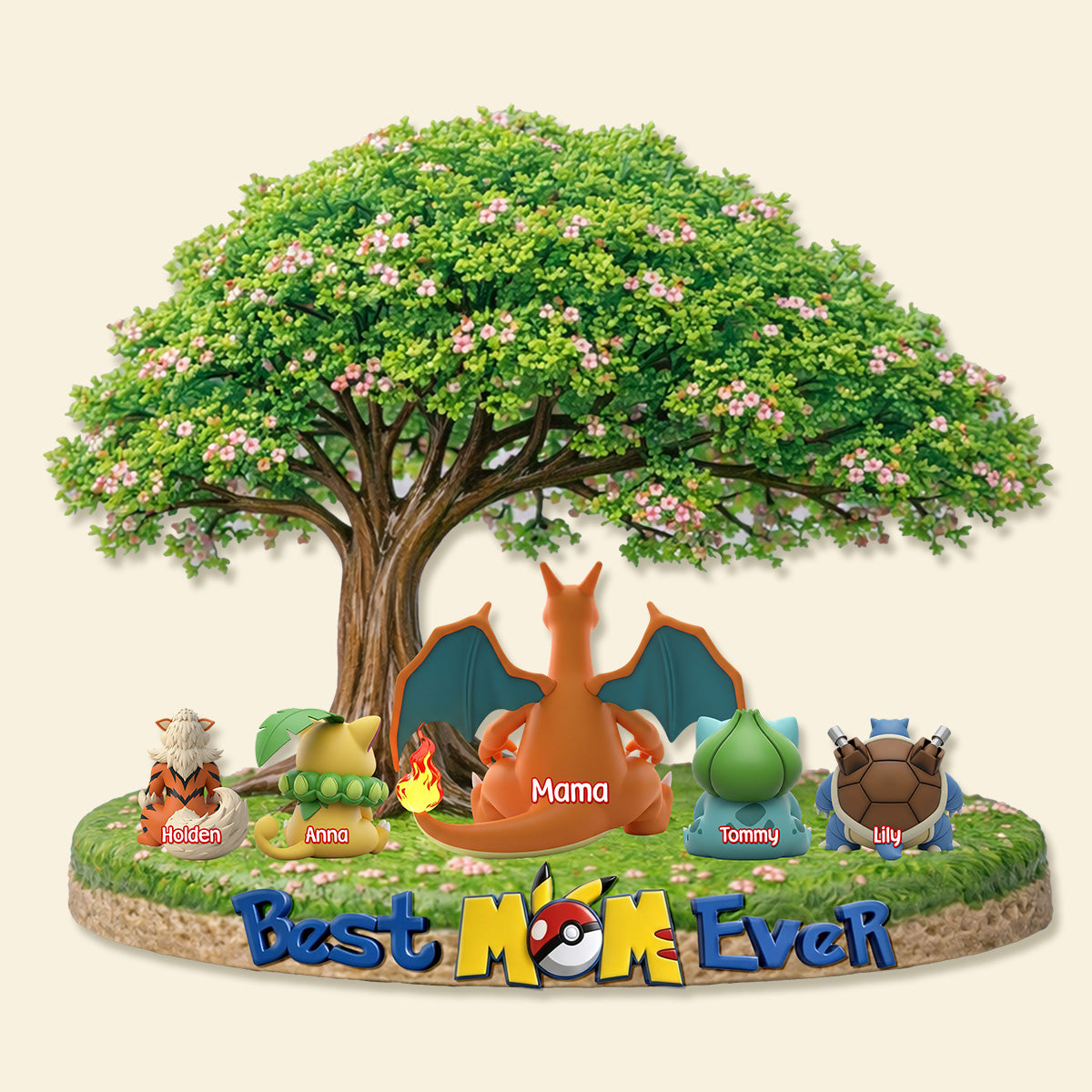Monster Adventure Mom And Kids Acrylic Plaque - Personalized Gifts For Mom Plaque 01TYMG110326-Homacus