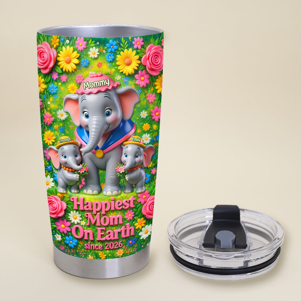 Happiest Mom Tumbler - Personalized Gifts For Moms 01tymg140326-Homacus