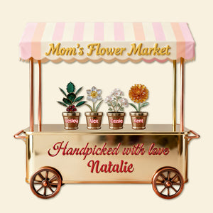 Birthmonth Flowers Mom And Kids Acrylic Plaque - Personalized Gifts For Mother's Day Plaque 03KIMG110326-Homacus