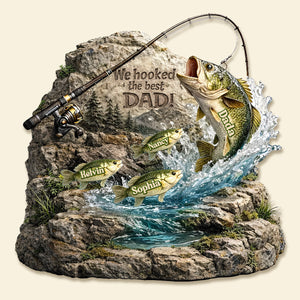 We Hooked The Best Daddy Acrylic Plaque - Personalized Gifts For Dad 02TOMG270226-Homacus