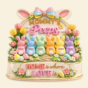 Bunny Peeps Acrylic Plaque - Personalized Gifts For Grandma Easter Day 01tymg170326-Homacus
