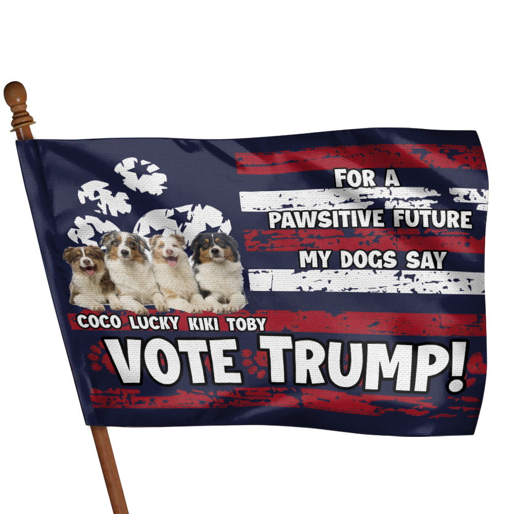 Personalized Gifts For Dog Lovers House Flag, Pawsitive Future 03KAMH110724-Homacus