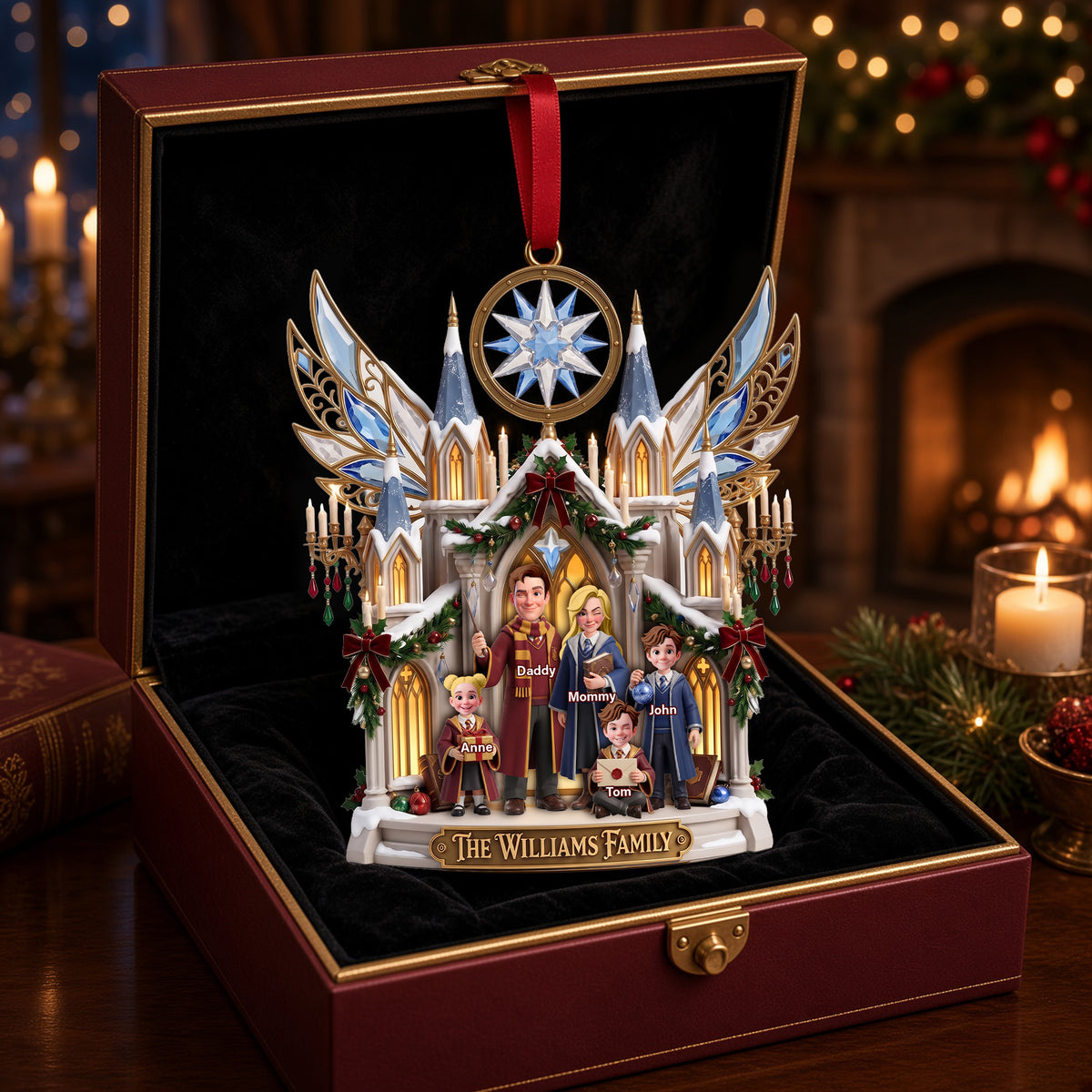 Fantasy World Family Acrylic Ornament - Personalized Christmas Gifts For Family 06halu030926