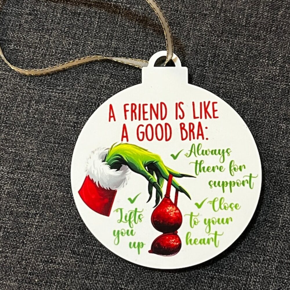 Gifts For Friends Christmas Ceramic Ornament A Friend Is Like A Good Bra 01ACXX260924-Homacus