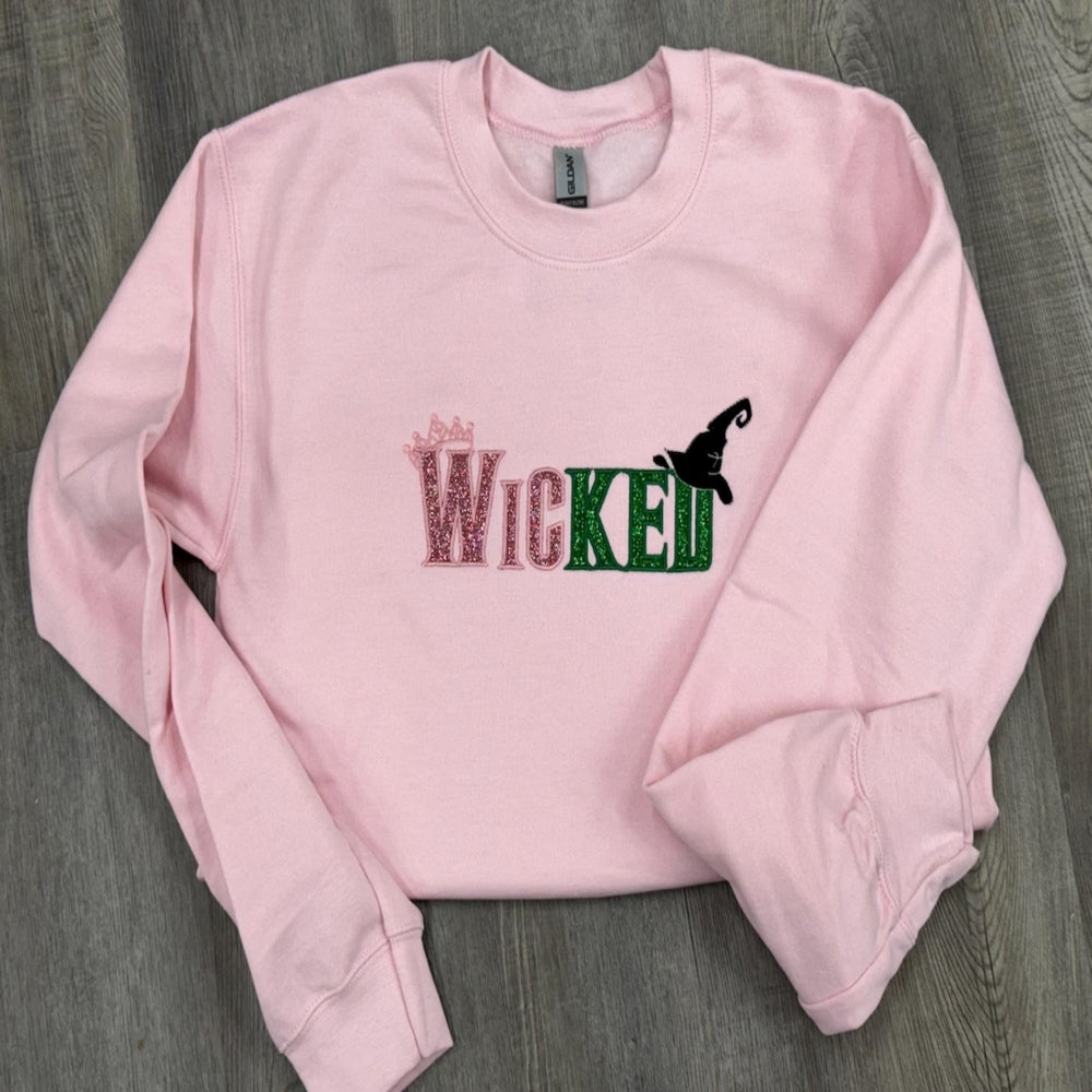 Glitter Embroidered Sweatshirt - Gift for Wick 237acxx260824-Homacus