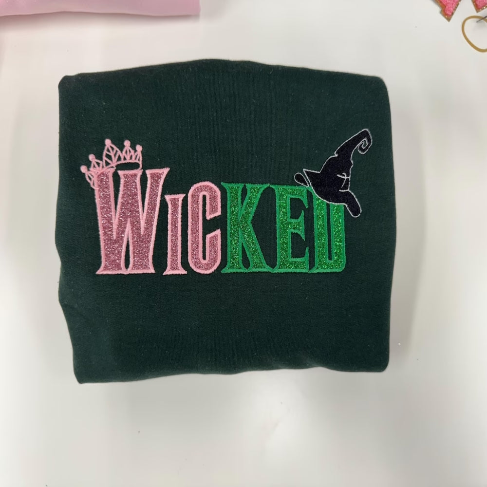 Glitter Embroidered Sweatshirt - Gift for Wick 237acxx260824-Homacus