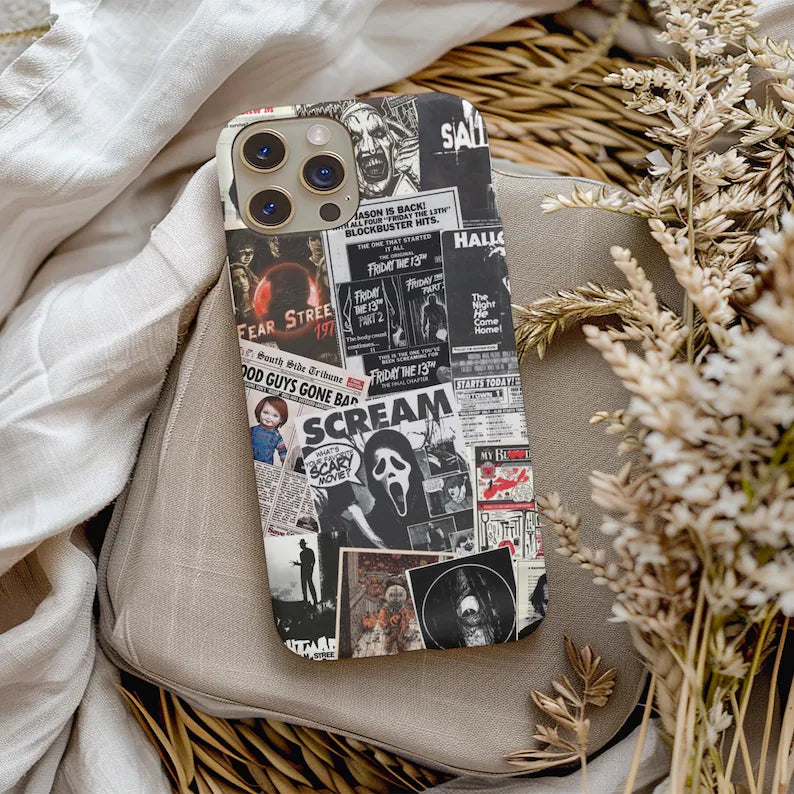 Retro Horror Characters Phone Case - Halloween Gift For Horror Movie Fans 52laxx180725-Homacus