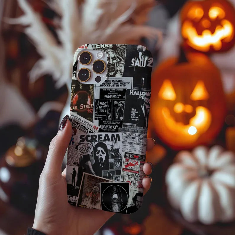 Retro Horror Characters Phone Case - Halloween Gift For Horror Movie Fans 52laxx180725-Homacus
