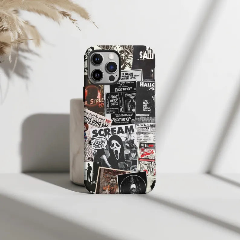 Retro Horror Characters Phone Case - Halloween Gift For Horror Movie Fans 52laxx180725-Homacus