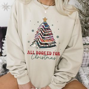 Gift For Christmas Shirt Bookish Christmas Tree Sweatshirt 05ACXX081024-Homacus