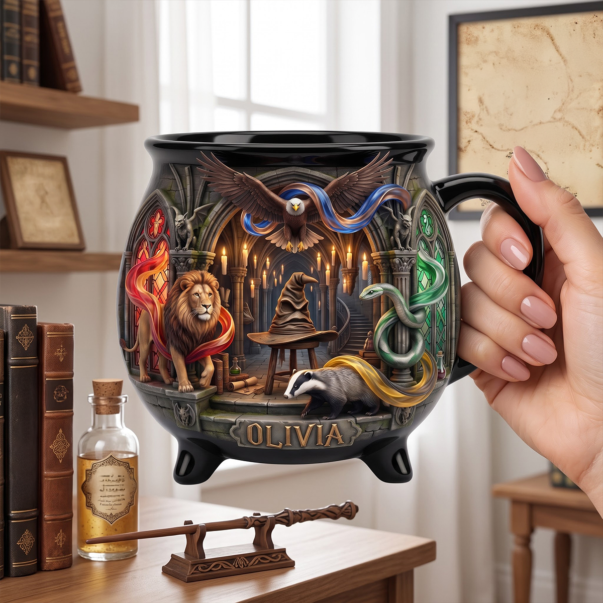 Hocus Ceramic Cauldron Mug - Personalized Gifts For Witch Lovers 01HATN180826