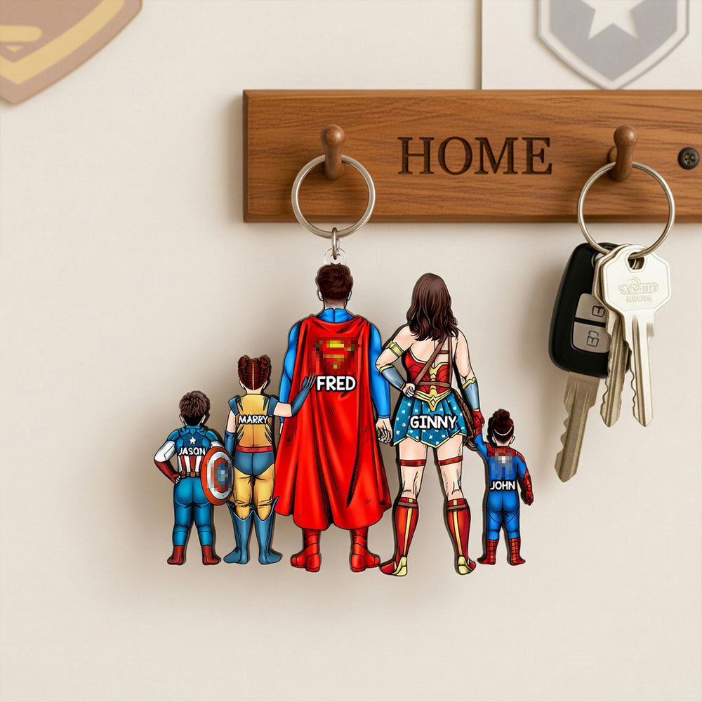 Personalized Gifts For Family Keychain 041qhhu060325pa-Homacus
