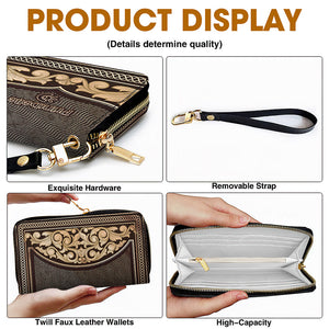 Mama Goose Twill Faux Leather Wallet - Personalized Gifts For Mom 06kati040425-Homacus