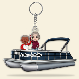 Personalized Gifts For Pontoon Friends Keychain 05QHHU171224HH-Homacus