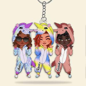 Personalized Gifts For Besties Keychain Unicorn Girls 01QHHU191224HH-Homacus