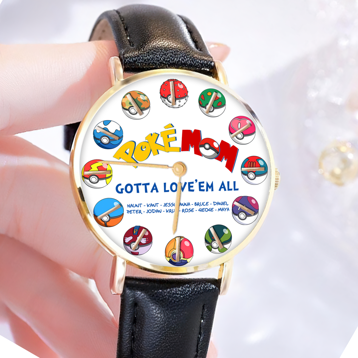 Personalized Gift For Mom Watch, Gotta Love ‘Em All Mother's Day 01OHLU260325-Homacus