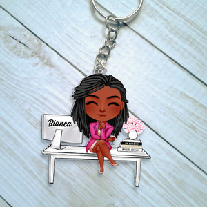 Personalized Gifts For Boss Chibi Girl Acrylic Keychain 02QHHU121224HH-Homacus