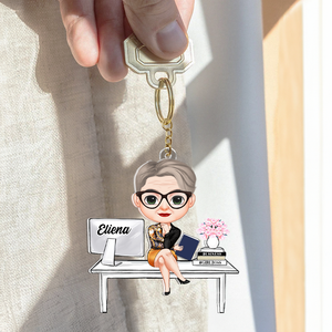 Personalized Gifts For Boss Chibi Girl Acrylic Keychain 02QHHU121224HH-Homacus